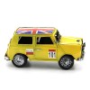Vintage Διακοσμητικό Μεταλλικό Αυτοκίνητο με Βρετανική Σημαία (Κίτρινο)