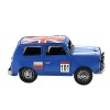 Vintage Διακοσμητικό Μεταλλικό Αυτοκίνητο με Βρετανική Σημαία (Μπλε)