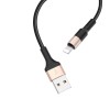 Καλώδιο Hoco X26 Xpress USB to Lightning 2.4A 1m (Μαύρο - Χρυσό)