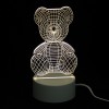 Επιτραπέζιο 3D Φωτιστικό LED σε Σχήμα Teddy Bear (Άσπρο)