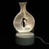 Επιτραπέζιο 3D Φωτιστικό LED σε Σχήμα Vase and Bird (Άσπρο)