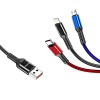 Καλώδιο Awei CL-971 Braided 3 in 1 USB to Lightning / Type-C / Micro USB 1.2m (Μαύρο)