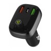 Φορτιστής Αυτοκινήτου LDNIO C704Q Bluetooth FM Transmitter με 2 Θύρες USB-A / USB-C & Καλώδιο Type-C to Lightning (Μαύρο-Ασημί)