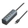 USB Hub Awei CL-122T Type-C σε 4xUSB 2.0 με καλώδιο 0.75m (Μαύρο)