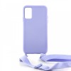 Θήκη OEM Σιλικόνης Matte Back Cover με Λουράκι για Samsung Galaxy A51 (Lilac Purple)