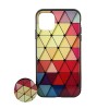 Θήκη με Popsocket Colorful Triangles Back Cover για iPhone 11 Pro Max (Design) 