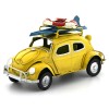 Διακοσμητικό Μεταλλικό Αυτοκίνητο Εποχής - Σκαραβαίος με Σανίδα Surf και Σωσίβιο (Κίτρινο) 