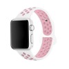 Ανταλλακτικό Λουράκι OEM Softband για Apple Watch 42/44mm (Άσπρο-Ροζ)