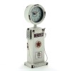 Vintage Μεταλλικό Ρολόι Αντλία Βενζίνης 131-46284 (Άσπρο)