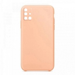 ήκη OEM Silicone Back Cover με Προστασία Κάμερας για Samsung Galaxy A71 (Pale Pink) 