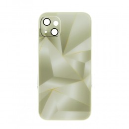 Θήκη Silicone & Glass White Lines Back Cover με Προστασία Κάμερας για iPhone 14 Plus (Design)
