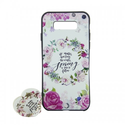Θήκη με Popsockets Flowers Love Back Cover για Samsung Galaxy S10E (Design) 
