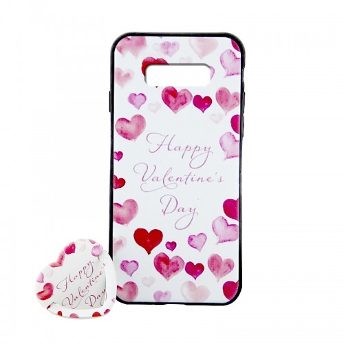 Θήκη με Popsockets Happy Valentine's Day Back Cover για Samsung Galaxy S10E (Design)