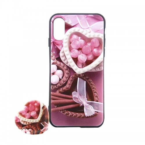 Θήκη με Popsockets Sweet Heart Back Cover για iPhone X/XS (Design)
