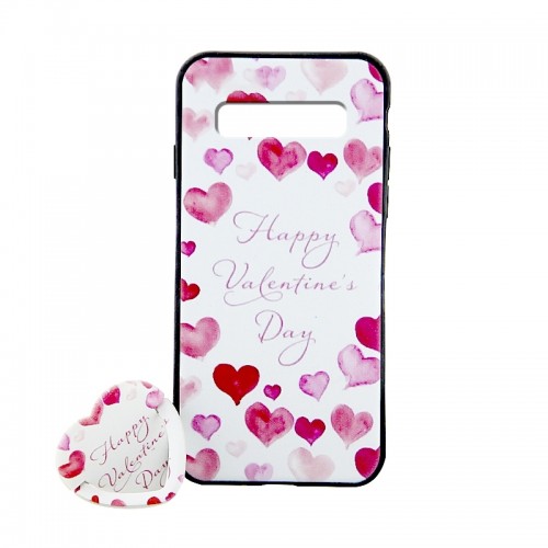 Θήκη με Popsockets Happy Valentine's Day Back Cover για Samsung Galaxy S10 (Design)
