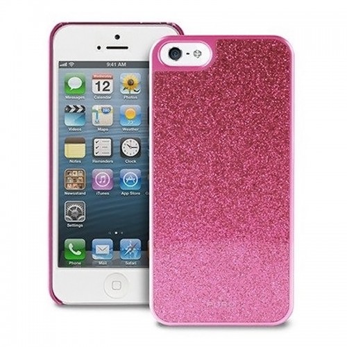 Θηκη Puro Back Cover Glitter Love για iPhone 5/5s (Φουξ) 