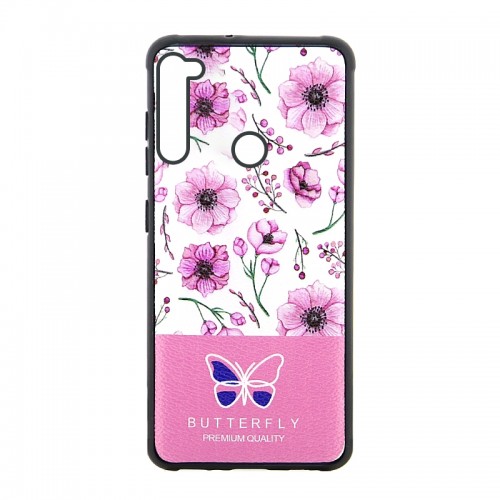 Θήκη Pink Flowers & Butterfly Back Cover για Xiaomi Redmi Note 8 (Design) 
