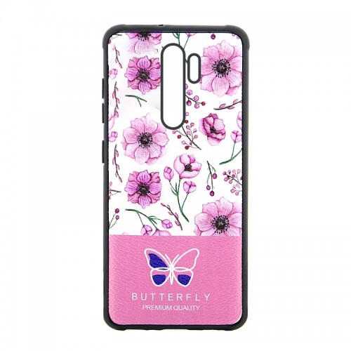 Θήκη Pink Flowers & Butterfly Back Cover για Xiaomi Redmi Note 8 Pro (Design) 