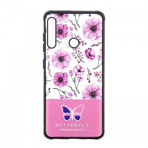Θήκη Pink Flowers & Butterfly Back Cover για Huawei P40 Lite E (Design)