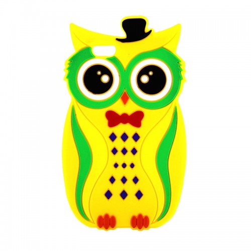 Θήκη 3D Owl Back Cover για iPhone 6/6S (Κίτρινο)