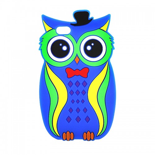 Θήκη 3D Owl Back Cover για iPhone 6/6S (Μπλε) 