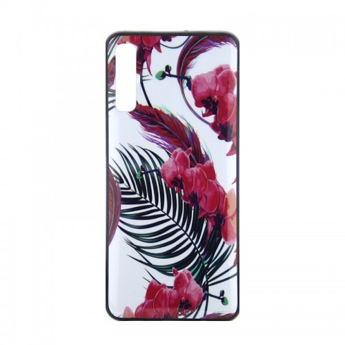 Θήκη Pink Violets Back Cover για Samsung Galaxy A50 (Design)