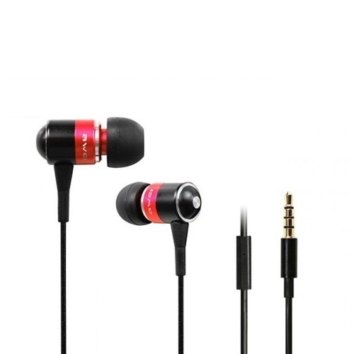  Ακουστικά Metal Earphone AWEI Q3i  (Κόκκινο)