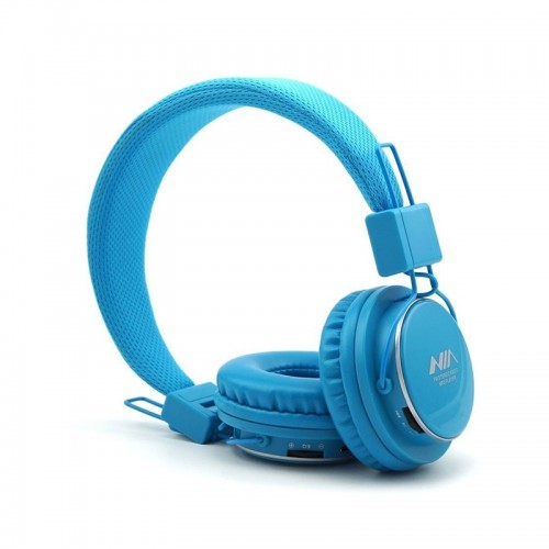 Headset Nia για Headphones MP3 Player microSD & FM Radio MRH-8809 (Μπλε)