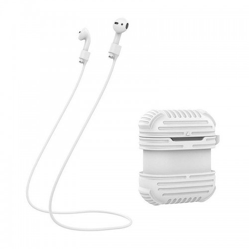 Θήκη για Airpods με λουράκι ακουστικών (Άσπρο)