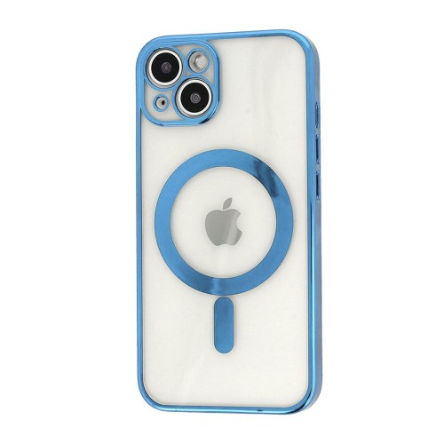 Θήκη Clear Metalic Mag με Προστασία Κάμερας για iPhone 12 Pro (Γαλάζιο)