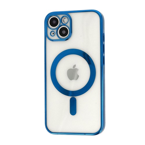 Θήκη Clear Metalic Mag με Προστασία Κάμερας για iPhone 12 Pro Max (Μπλε)