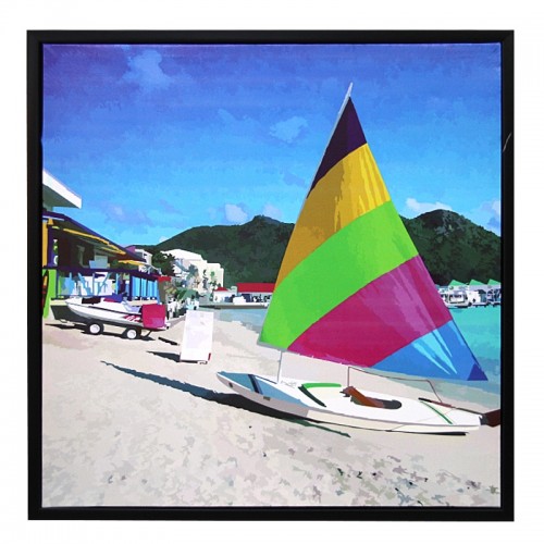 Διακοσμητικό Κάδρο 59x59 Colorful Windsurf (Design)