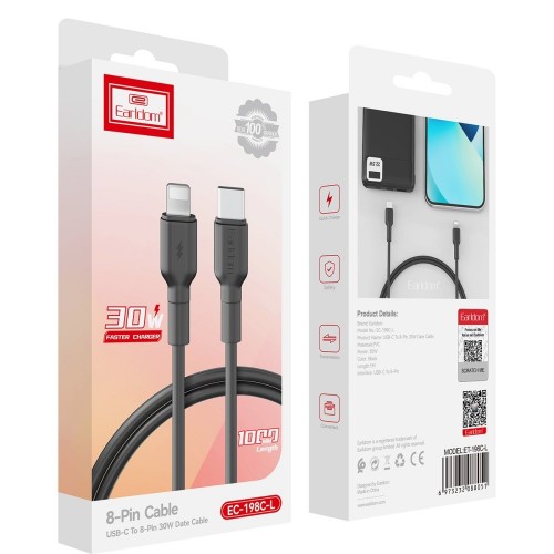 Καλώδιο Earldom EC-198C-L Type-C σε Lightning 30W 1m