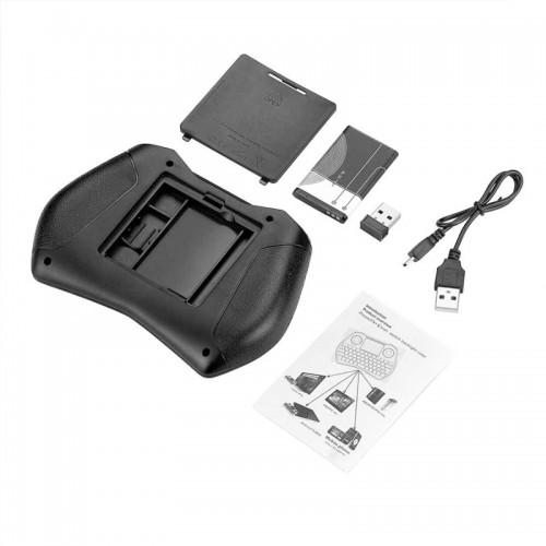 Mini Wireless Keyboard RGB Βacklit (Μαύρο) 
