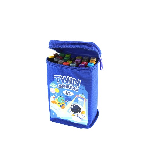 Σετ Μαρκαδόροι Ζωγραφικής με Διπλή Μύτη 24τμχ