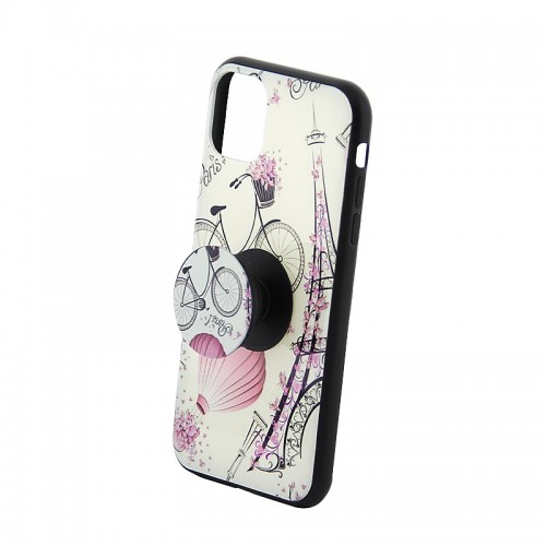Θήκη με Popsocket Pink Flowers Paris Back Cover για Xiaomi Redmi 8 (Design)