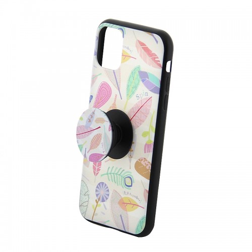Θήκη με Popsocket Colorful Leaves Back Cover για Samsung Galaxy M20 (Design)