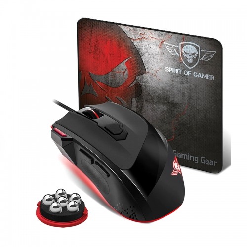 Ποντίκι Gaming Spirit Of Gamer με Mousepad PRO-M3 S-PME3 (Μαύρο)