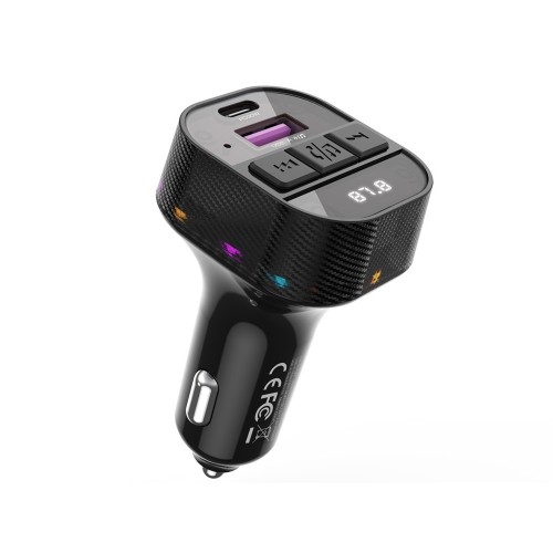 Φορτιστής Αυτοκινήτου XO BCC17 Bluetooth Transmitter 1xUSB-A & 1xType-C 30W 