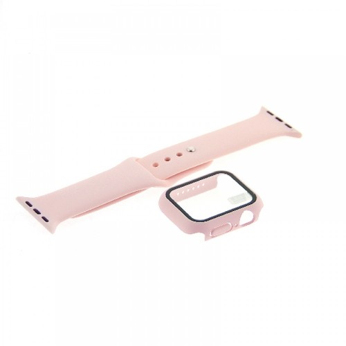 Θήκη Προστασίας με Tempered Glass & Λουράκι Σιλικόνης για Apple Watch 44mm
