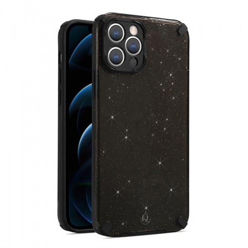 Θήκη Mymobi Back Cover Armor Glitter Case με Προστασία Κάμερας για Xiaomi Redmi Note 10 / 10s (Μαύρο)