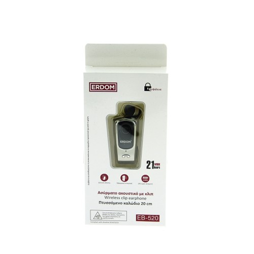 Ακουστικό Bluetooth Clip-On ERDOM EB-520