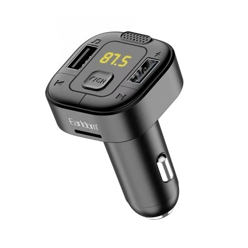 Φορτιστής Αυτοκινήτου Earldom ET-M76 2.4A Bluetooth FM Transmitter MP3 (Μαύρο)