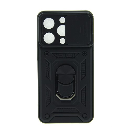 Θήκη Slide Camera Armor Back Cover για iPhone X/XS (Μαύρο)