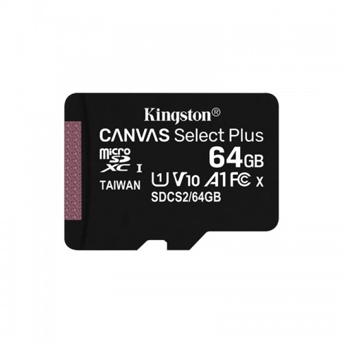 Kingston Canvas Select Plus microSDXC 64GB U1 V10 A1 (Μαύρο)