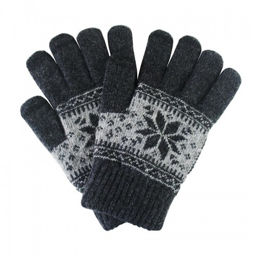 Γάντια για Οθόνες Αφής με Σχέδιο Χιονονιφάδα (Σκούρο Γκρι) 