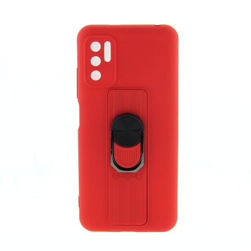 Θήκη Ring Case Back Cover με Προστασία Κάμερας για iPhone 12 Pro (Κόκκινο) 