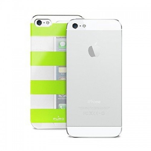 Θήκη Puro Stripes Back Cover για iPhone 5/5s (Λαχανί)