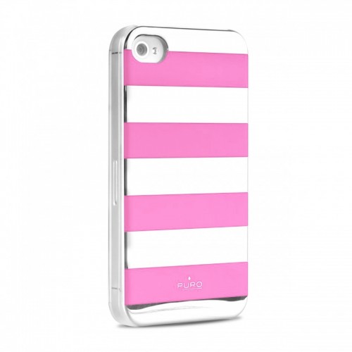 Θήκη Puro Stripes Back Cover για iPhone 5/5s (Ροζ) 