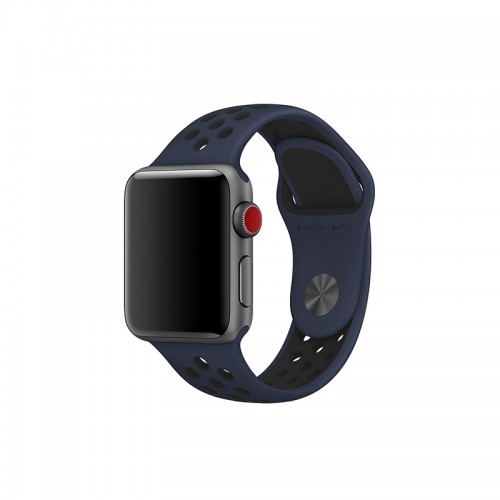 Ανταλλακτικό Λουράκι OEM Softband για Apple Watch 38/40mm (Σκούρο Μπλε-Μαύρο)